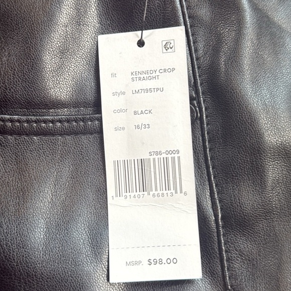 NWT Black Faux Leather Pants - Picture 5 of 6